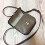 "Kolibry" bag genuine leather, burgundy/gray/cappuccino