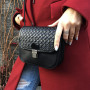 "Kolibry" bag genuine leather, black colour (Veneto)