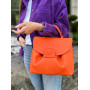 "Fidgy" bag genuine leather, orange color