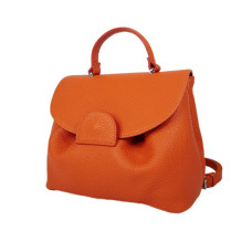 "Fidgy" bag genuine leather, orange color