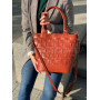 "Freska" bag genuine leather, color purple