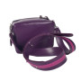 "Kvadro" bag genuine leather, purple/black/fuchsia color
