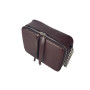 "Kvadro" bag genuine leather, brown-burgundy color