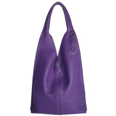 Bag "Linda", genuine leather, violet color