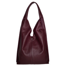 Bag "Linda", genuine leather, burgundy color