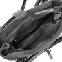 "luize" bag genuine suede and leather, grey color nickel