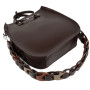 "Malva" bag genuine leather, chocolate color