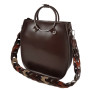 "Malva" bag genuine leather, chocolate color