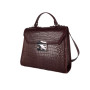 "Merry" crossbody bag genuine leather crocodile (embossing), burgundy color