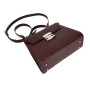 "Merry" crossbody bag genuine leather crocodile (embossing), burgundy color