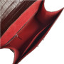 "Merry" crossbody bag genuine leather crocodile (embossing), burgundy color