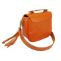 Сумка "Ріміні", натуральна шкіра, помаранчевий колір, з ручкою