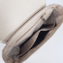 Сумка "РІМІНІ"  з ручкою, натуральна лакована шкіра, колір слонова кістка