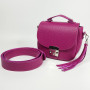 "Rimini" bag, genuine leather, fuchsia color, с ручкой