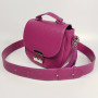 "Rimini" bag, genuine leather, fuchsia color, с ручкой