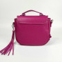 "Rimini" bag, genuine leather, fuchsia color, с ручкой
