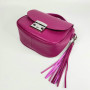 "Rimini" bag, genuine leather, fuchsia color, с ручкой